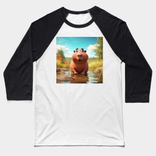 Clay Capybara 1 Baseball T-Shirt